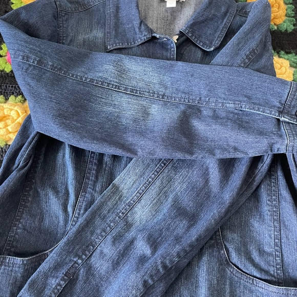 Charter Club Blue button down Denim jacket - Picture 9 of 10